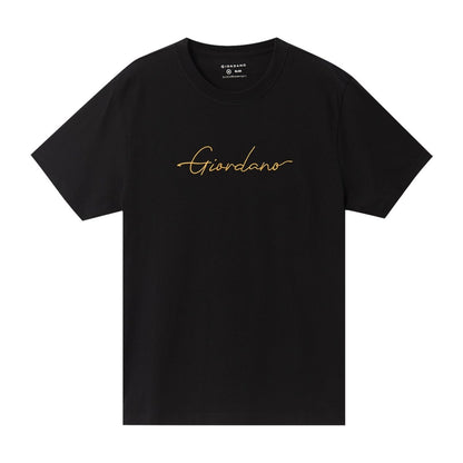 Men's Cotton Crewneck Tee With Signature Print - Giordano