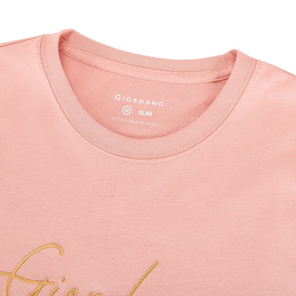 Men's Cotton Crewneck Tee With Signature Print - Giordano