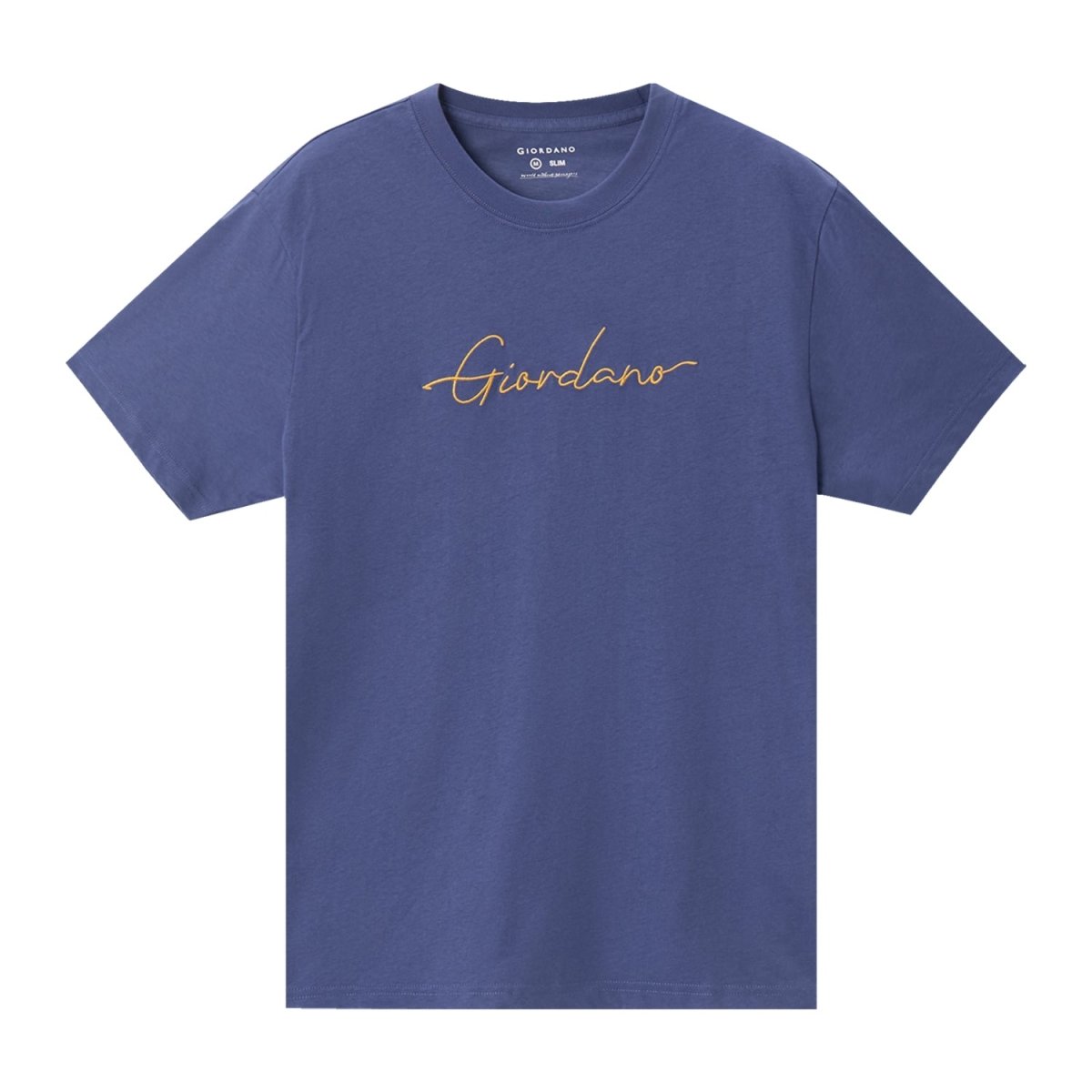 Men's Cotton Crewneck Tee With Signature Print - Giordano