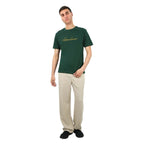 Giordano Men's Cotton Crewneck Tee With Signature Print - Premium Print Tee