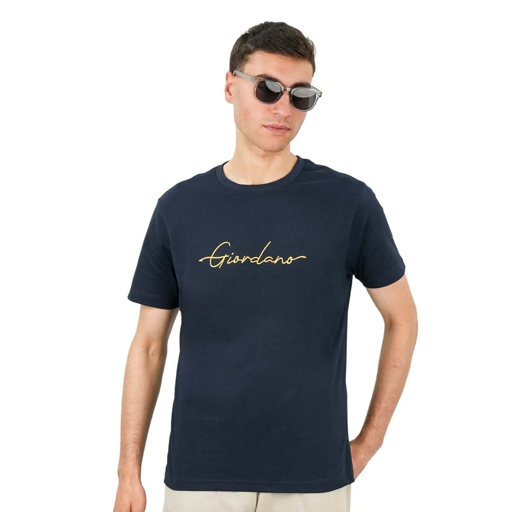 Men's Cotton Crewneck Tee With Signature Print S - Shop Giordano