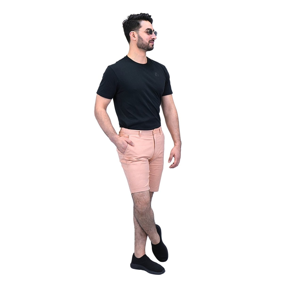 Giordano Men's Cotton Elastane Twill Low Rise Slim Fit Bermuda Shorts - Premium Shorts
