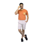 Men's Cotton Elastane Twill Low Rise Slim Fit Bermuda Shorts 30 - Shop Giordano