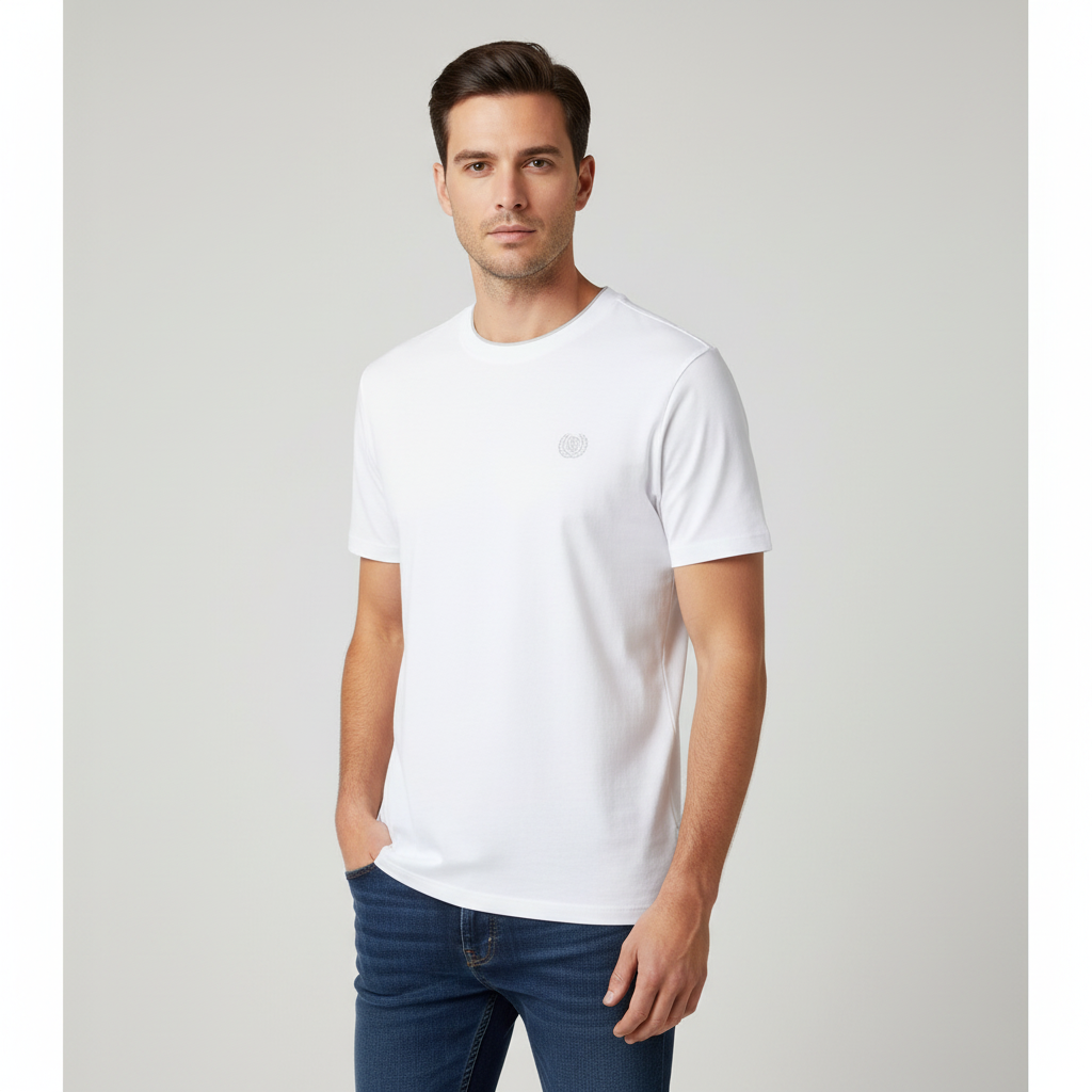 Men’S Cotton Interlock Liquid Touch Slim Fit Tee