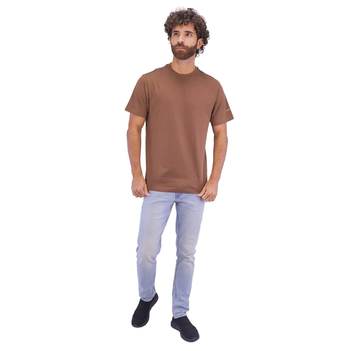 Giordano Men's Cotton Jersey Crew Neck Slim Fit Tee - Premium Tee