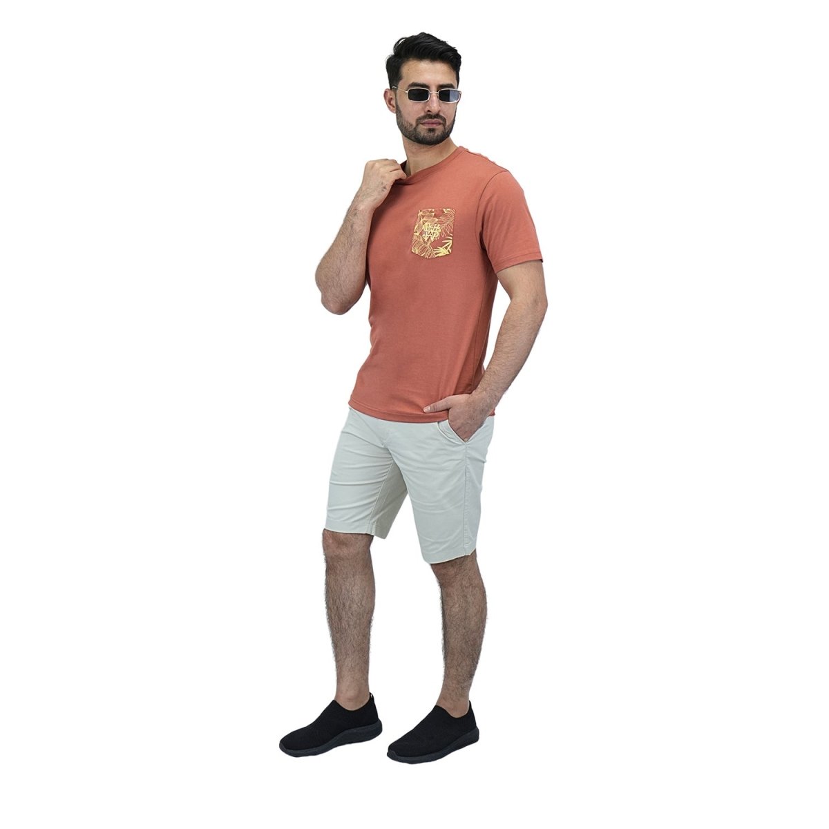 Men's Cotton Jersey Crewneck Short Sleeve Slim Fit Wws Print Tee - Giordano