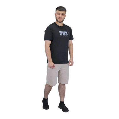 Men's Cotton Jersey Crewneck Short Sleeve Slim Fit Wws Print Tee - Giordano