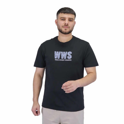 Men's Cotton Jersey Crewneck Short Sleeve Slim Fit Wws Print Tee - Giordano