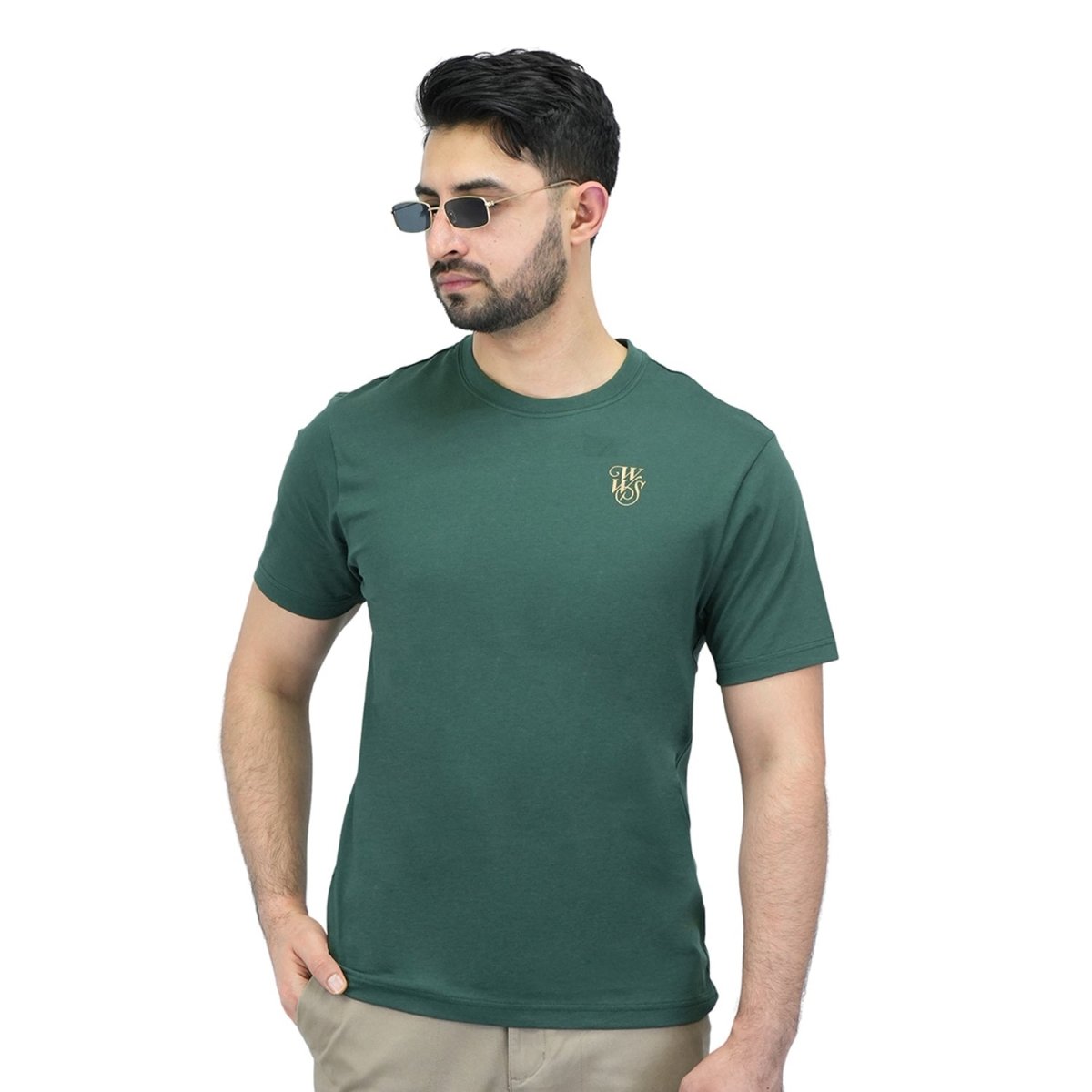 Men's Cotton Jersey Crewneck Short Sleeve Slim Fit Wws Print Tee - Giordano