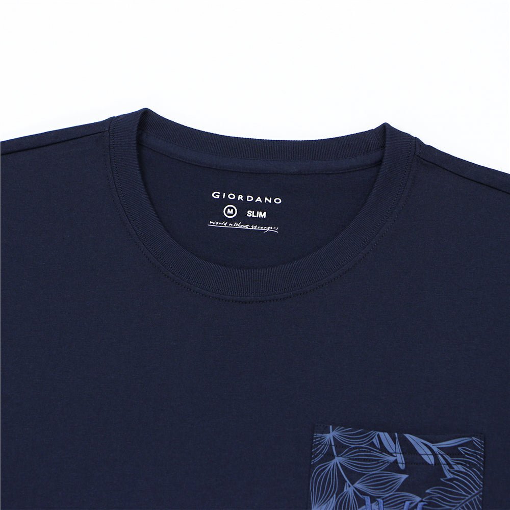 Giordano Men's Cotton Jersey Crewneck Short Sleeve Slim Fit Wws Print Tee - Premium Print Tee
