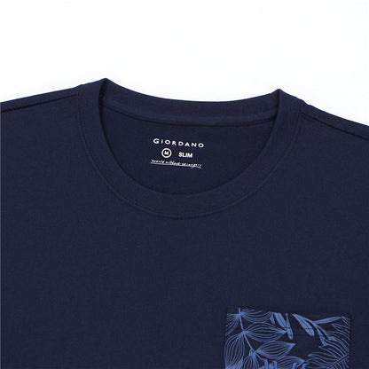 Men's Cotton Jersey Crewneck Short Sleeve Slim Fit Wws Print Tee - Giordano
