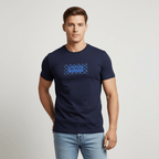 Men's Cotton Jersey Crewneck Short Sleeve Slim Fit Wws Print Tee S - Shop Giordano