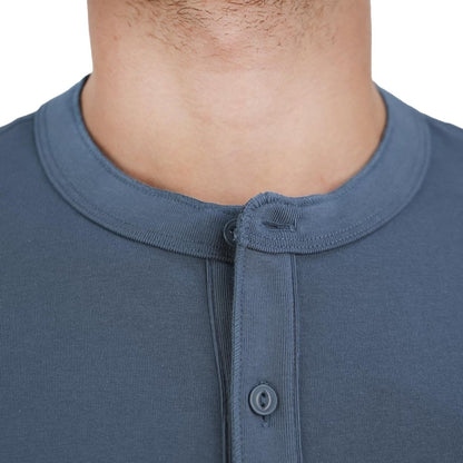 Men's Cotton Jersey Slim Fit Henley Tee - Giordano