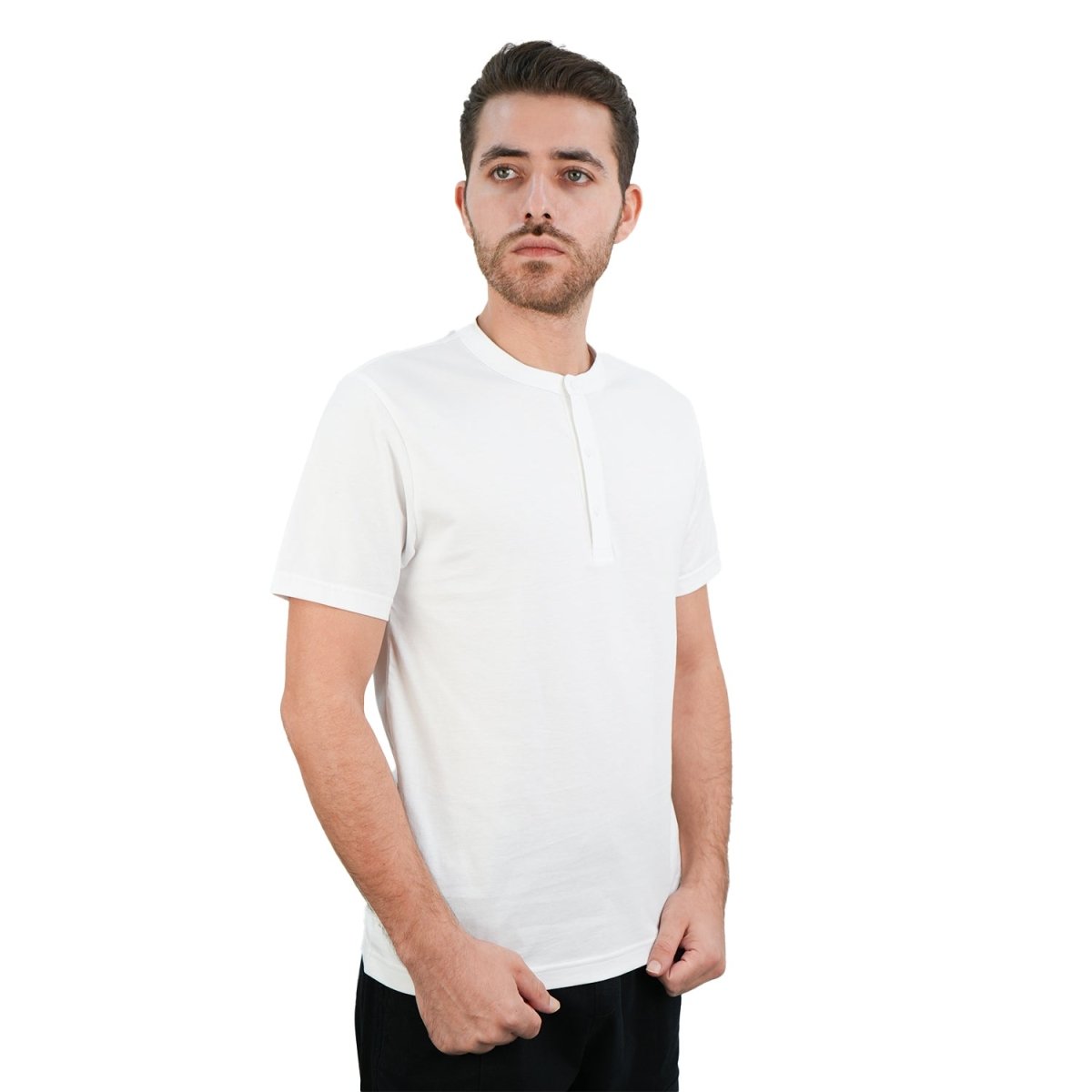 Men's Cotton Jersey Slim Fit Henley Tee - Giordano