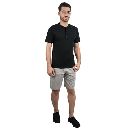 Men's Cotton Jersey Slim Fit Henley Tee - Giordano