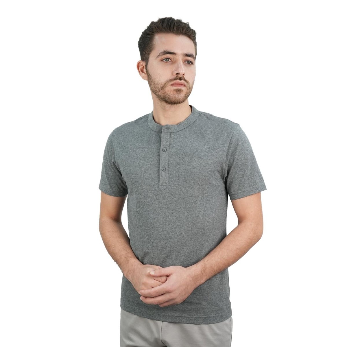 Men's Cotton Jersey Slim Fit Henley Tee - Giordano