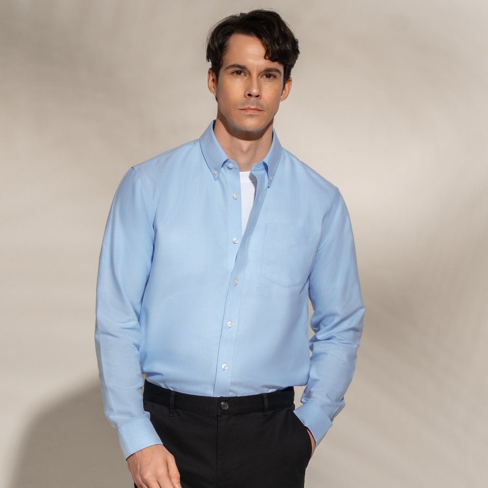 Giordano Men's Cotton Long - Sleeve Wrinkle - Free Shirt - first_variant_option_2 Premium Shirt for Giordano