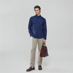 Men’S Cotton Long - Sleeve Wrinkle - Free Shirt S - Shop Giordano