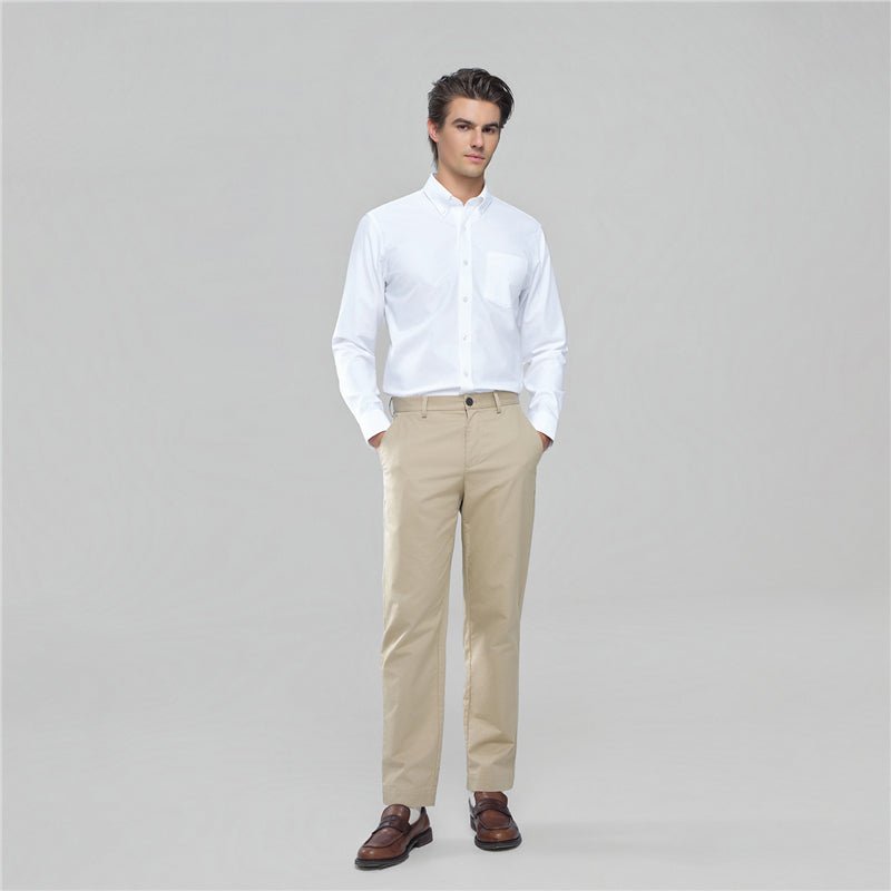 Men’S Cotton Long - Sleeve Wrinkle - Free Shirt S - Shop Giordano