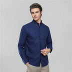 Men’S Cotton Long - Sleeve Wrinkle - Free Shirt S - Shop Giordano