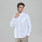 Men’S Cotton Long - Sleeve Wrinkle - Free Shirt S - Shop Giordano