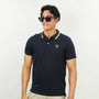 Men's Cotton Lycra Pique Polo - Slim Fit, Eagle Embroidery S - Shop Giordano
