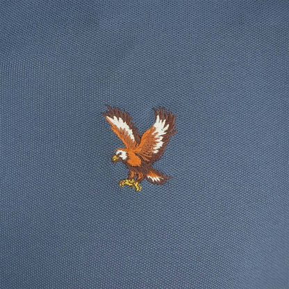 Men's Cotton Lycra Pique Polo - Slim Fit, Eagle Embroidery - Giordano