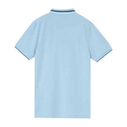 Men's Cotton Lycra Pique Polo - Slim Fit, Eagle Embroidery - Giordano