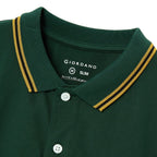 Giordano Men's Cotton Lycra Pique Polo - Slim Fit, Eagle Embroidery - Premium Polo