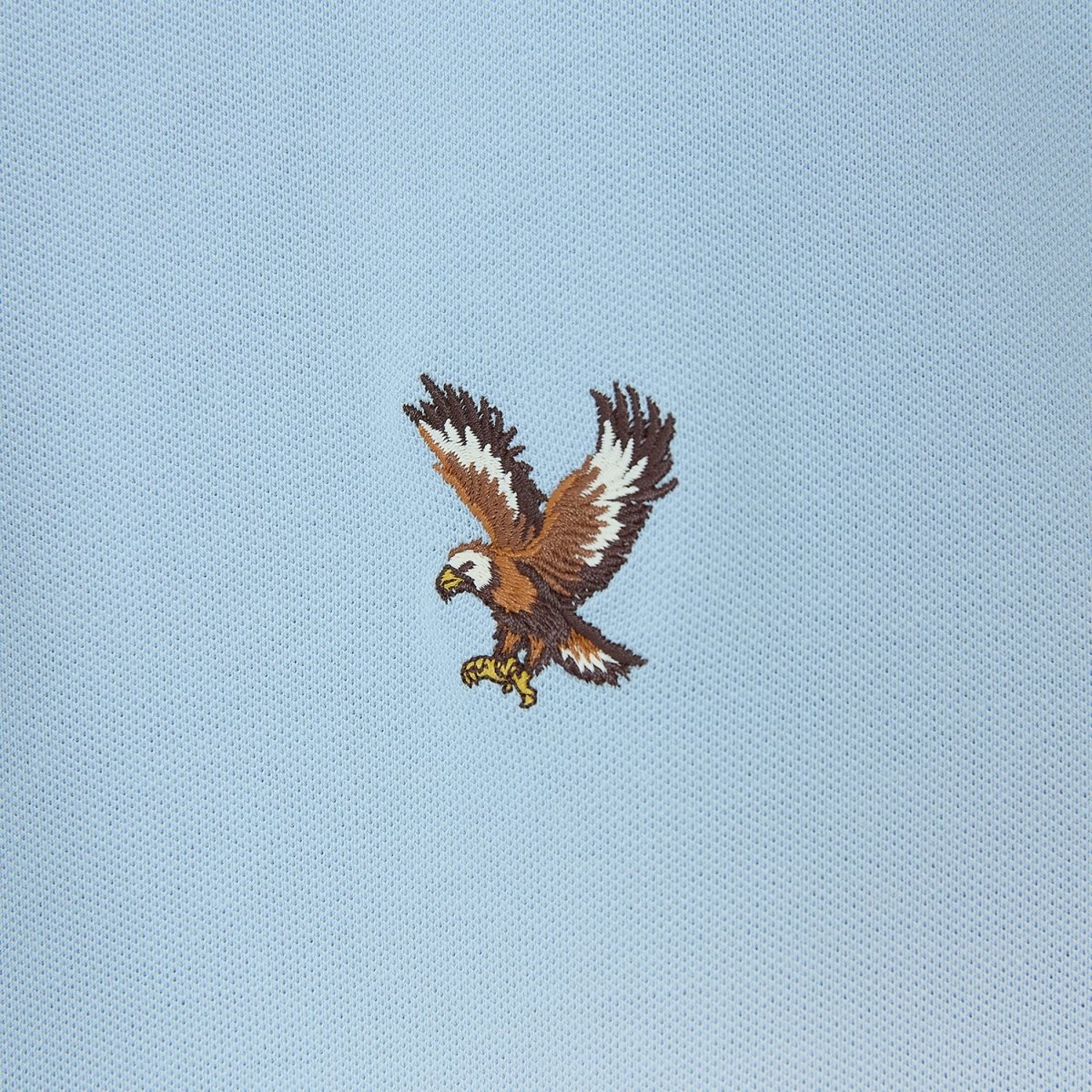 Men's Cotton Lycra Pique Polo - Slim Fit, Eagle Embroidery - Giordano