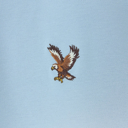 Men's Cotton Lycra Pique Polo - Slim Fit, Eagle Embroidery - Giordano