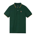 Giordano Men's Cotton Lycra Pique Polo - Slim Fit, Eagle Embroidery - Premium Polo