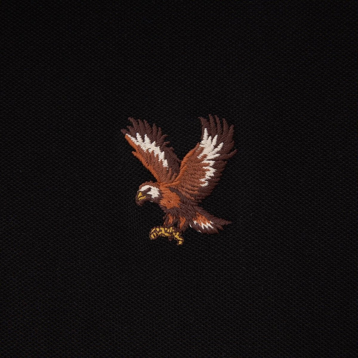 Men's Cotton Lycra Pique Polo - Slim Fit, Eagle Embroidery - Giordano