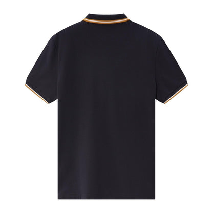 Men's Cotton Lycra Pique Polo - Slim Fit, Eagle Embroidery - Giordano