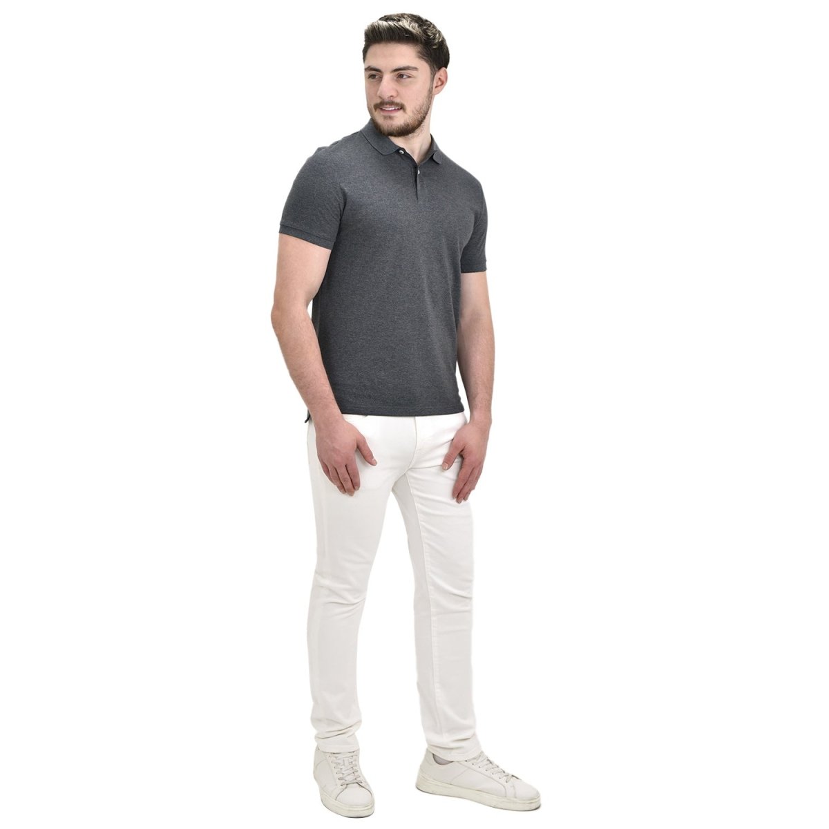 Men's Cotton Lycra Pique Slim Fit Polo - Giordano