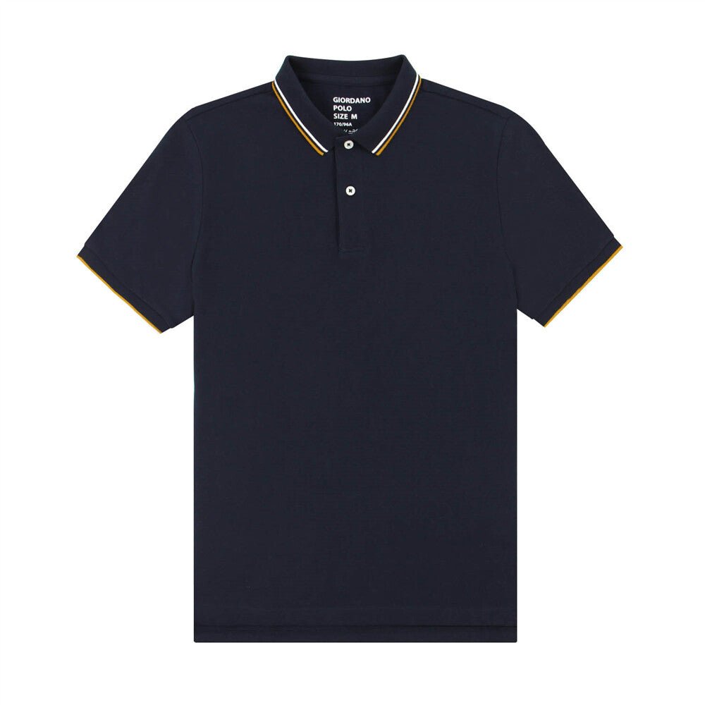 Men's Cotton Lycra Pique Slim Fit Polo - Giordano