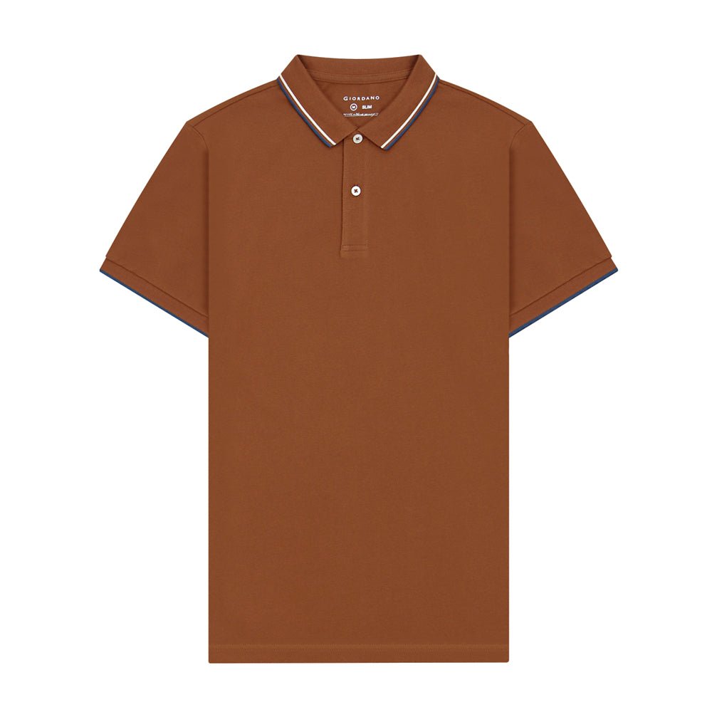 Men's Cotton Lycra Pique Slim Fit Polo - Giordano