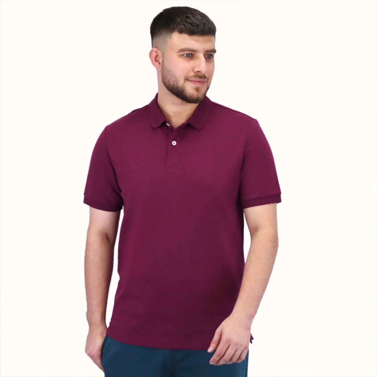 Men's Cotton Lycra Pique Slim Fit Polo - Giordano