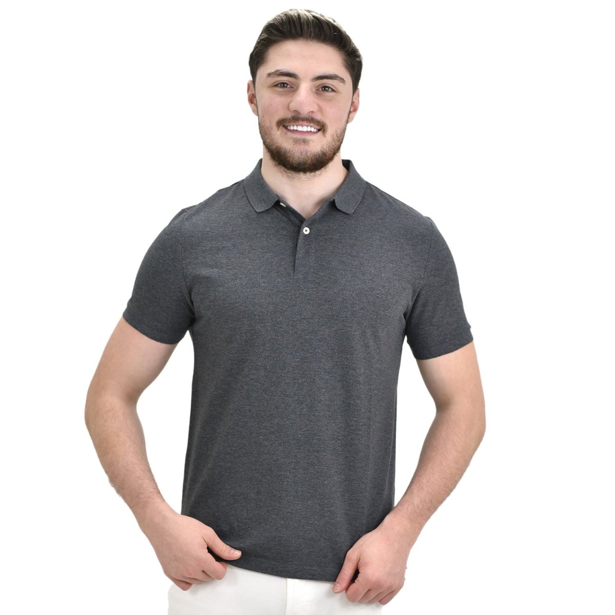 Men's Cotton Lycra Pique Slim Fit Polo - Giordano