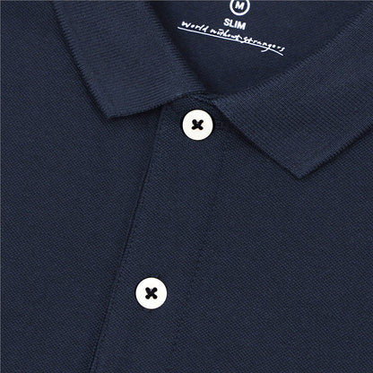 Men's Cotton Lycra Pique Slim Fit Polo - Giordano