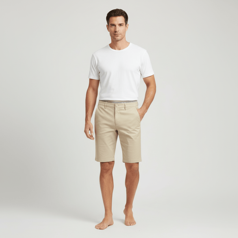 Men's Cotton Nylon Spandex Twill Low Rise Slim Fit Shorts 30 - Shop Giordano