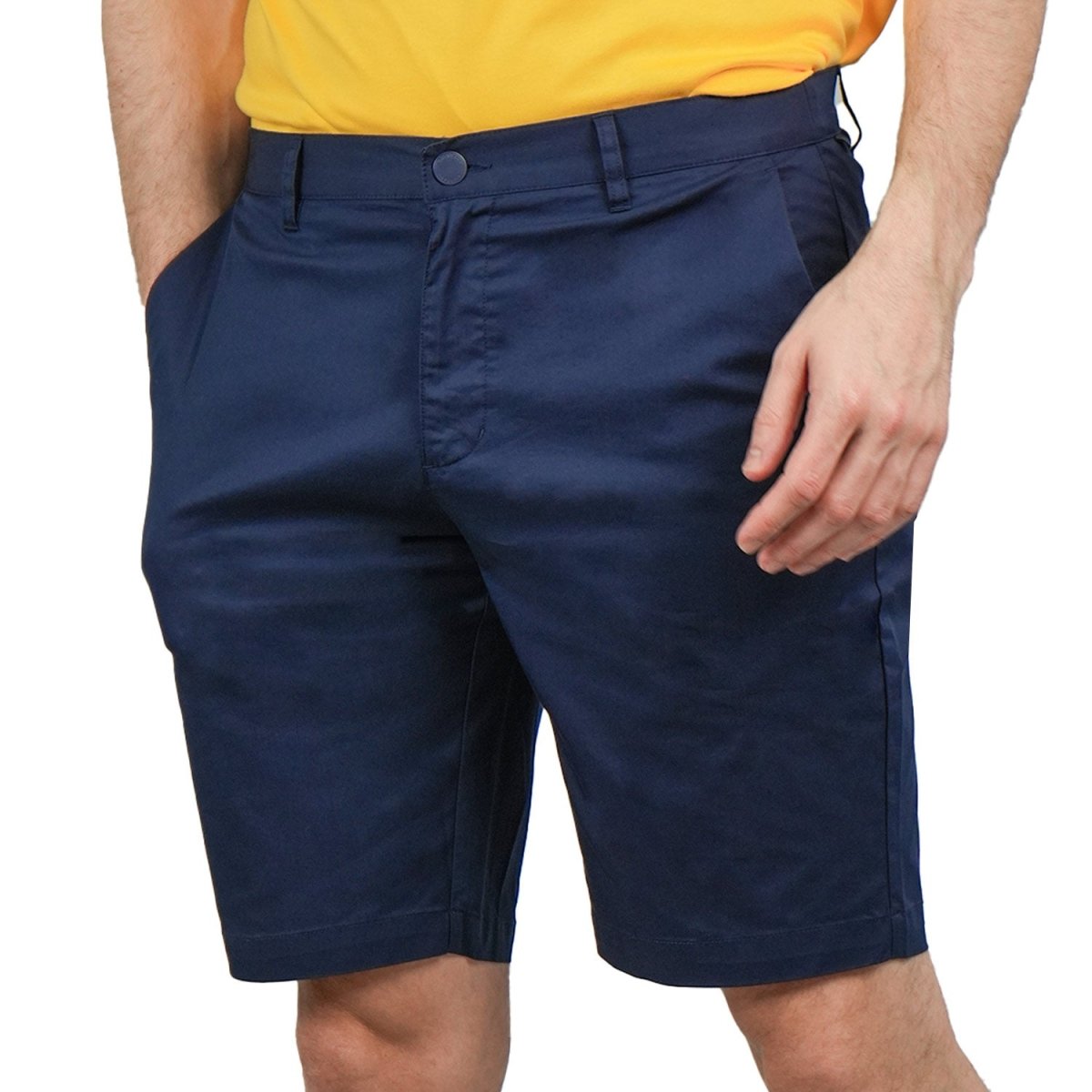 Men's Cotton Nylon Spandex Twill Low Rise Slim Fit Shorts - Giordano
