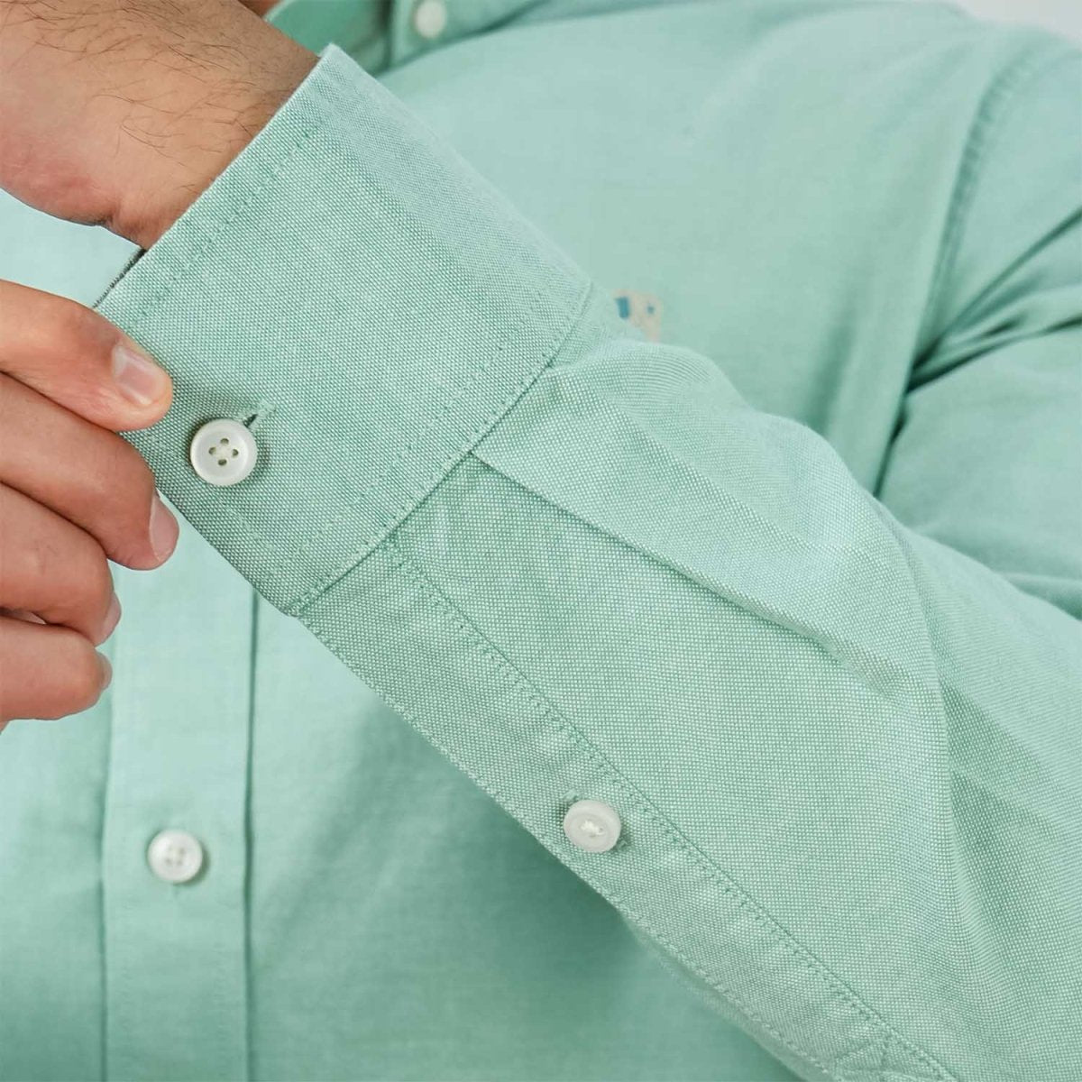 Giordano Men's Cotton Oxford Full Opening Long Sleeve Slim Fit Shirt - Premium Shirts