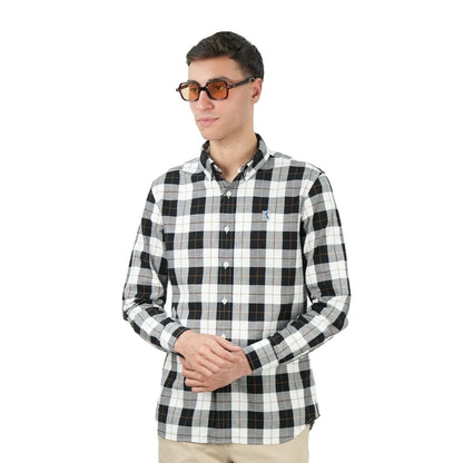Men's Cotton Oxford Full Opening Long Sleeve Slim Fit Shirt - Giordano