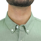 Giordano Men's Cotton Oxford Full Opening Long Sleeve Slim Fit Shirt - Premium Shirts