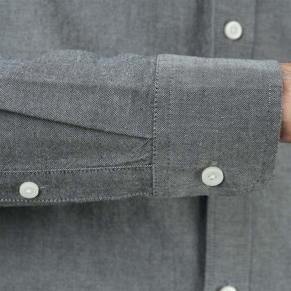 Men's Cotton Oxford Full Opening Long Sleeve Slim Fit Shirt - Giordano