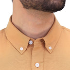 Giordano Men's Cotton Oxford Full Opening Long Sleeve Slim Fit Shirt - Premium Shirts