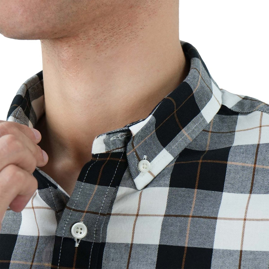 Giordano Men's Cotton Oxford Full Opening Long Sleeve Slim Fit Shirt - Premium Shirts