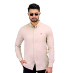 Giordano Men's Cotton Oxford Full Opening Long Sleeve Slim Fit Shirt - Premium Shirts
