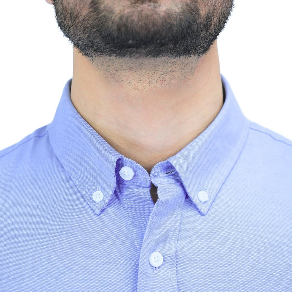 Giordano Men's Cotton Oxford Full Opening Long Sleeve Slim Fit Shirt - Premium Shirts